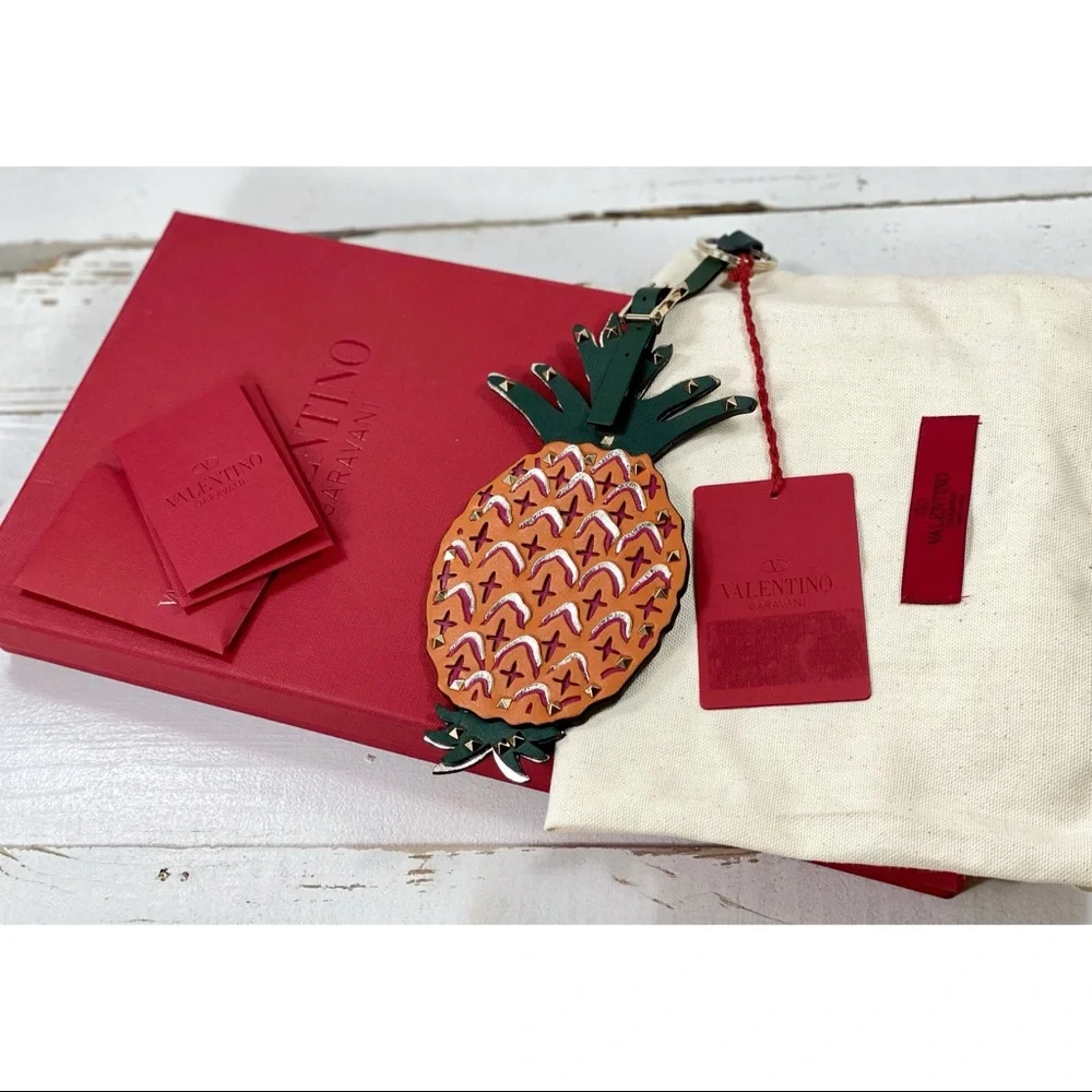 Valentino Garavani Studded Pineapple Bag Charm
